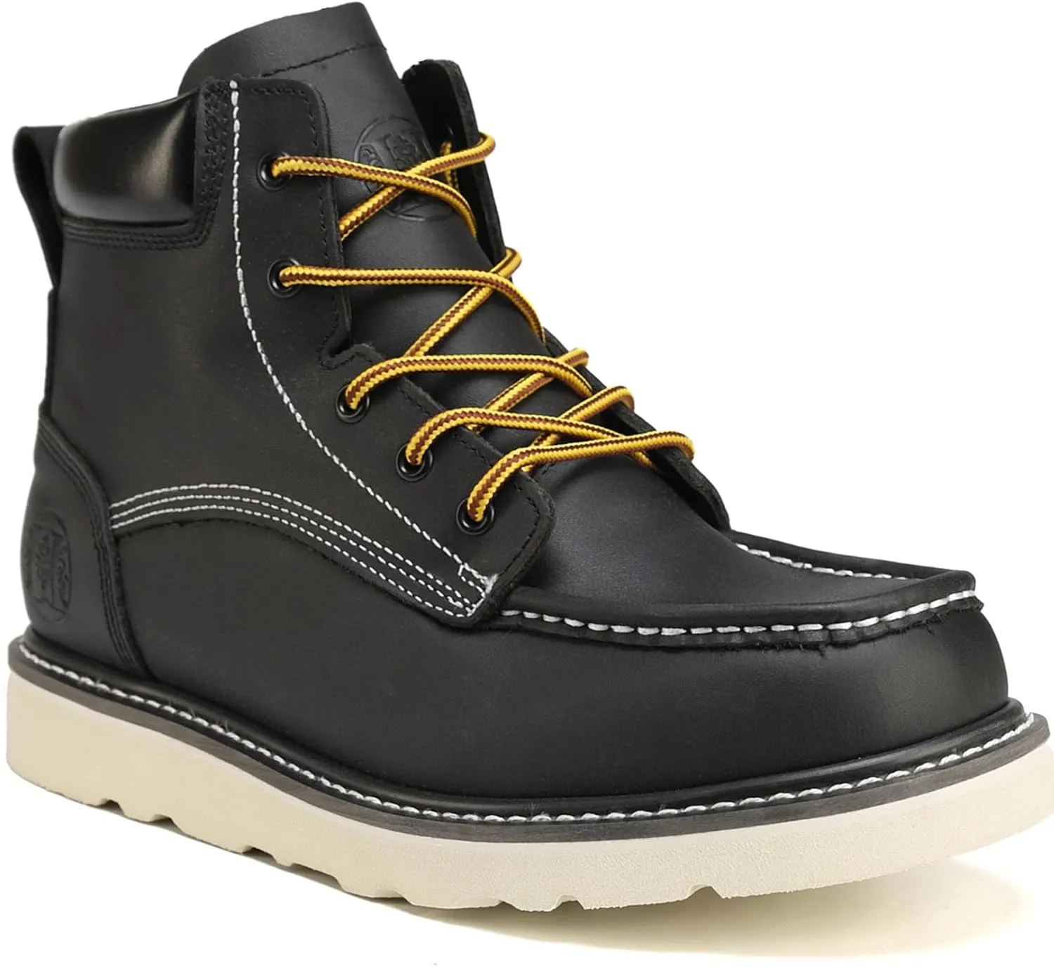 Work Boots for Men, 6" EH Lightweight Soft Toe Mens Work Boots, Non-Slip Anti-Fatigue Working Shoes with Durable Rubber EVA Outsole