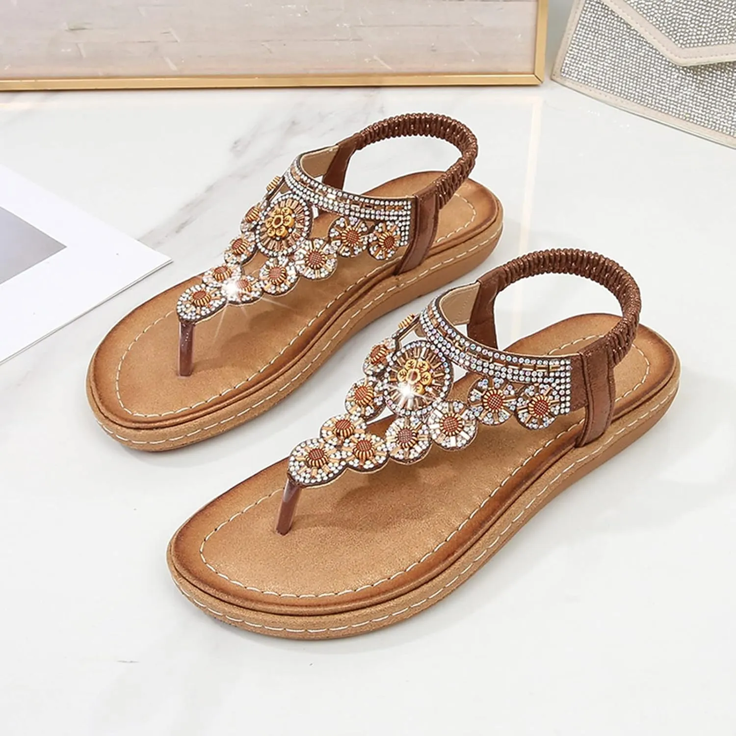 Yoga Mat Comfortable Flat Sandal for Women Comfortable Casual Summer Cool Shoes Comfortable Walking Sandals